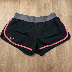 Under Armour our black & pink athletic shorts Med